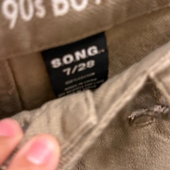 S.O.N.G. Patterned Jean Khaki Straight-Leg Pants | Classic Fit | Cotton Blend | - Picture 5 of 6